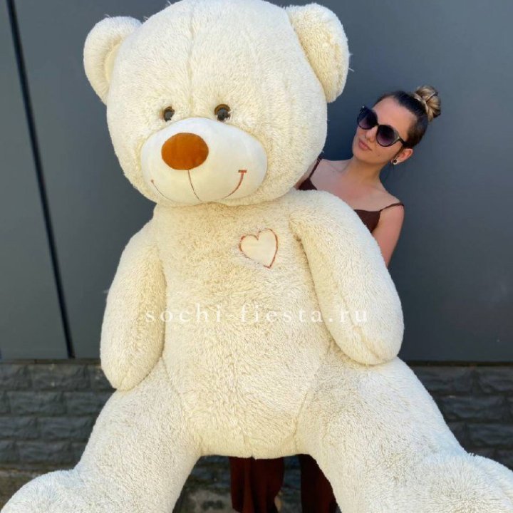 Белый плюшевый мишка большой в Томске