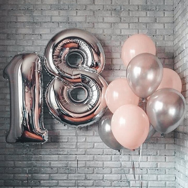 Фольгированный шар Серебряная Цифра в Томске