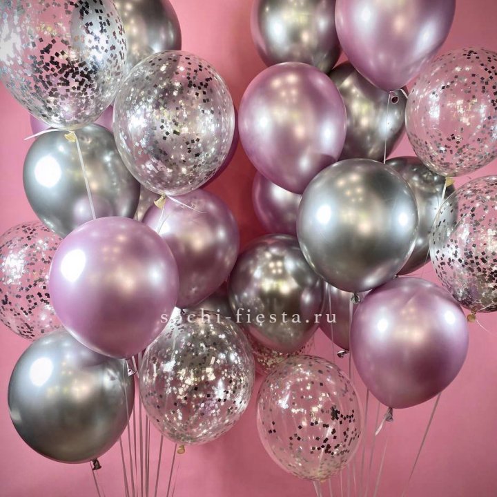 Фонтан шаров "Сильвер пинк" в Томске