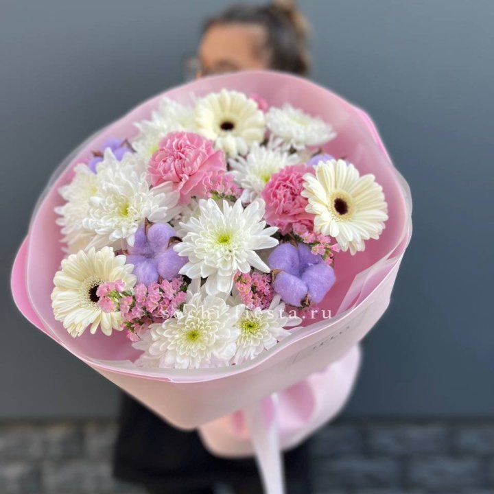 Букет цветов "Пинк спринг" в Томске