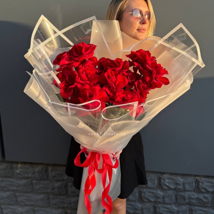  Букет  высоких роз 15 шт в Томске
