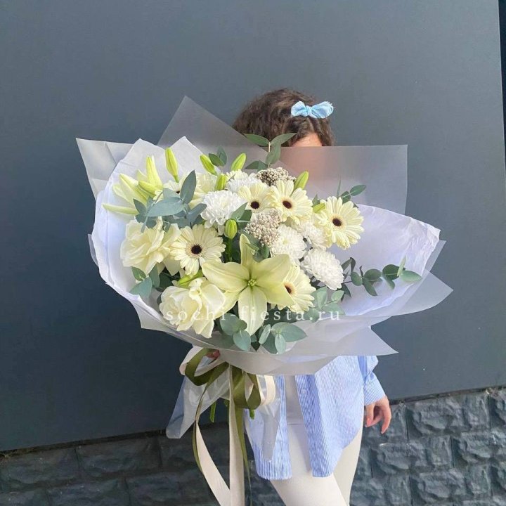 Букет с лилией и герберой в Томске