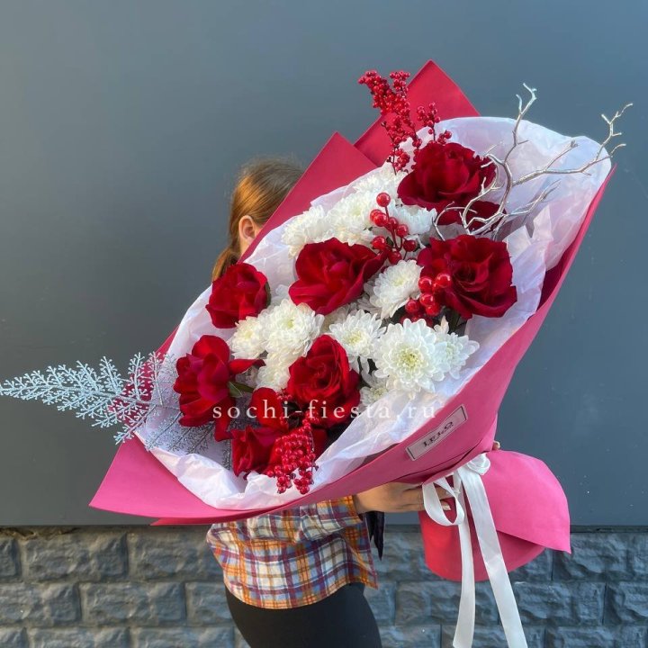 Букет "Яркая зима" в Томске