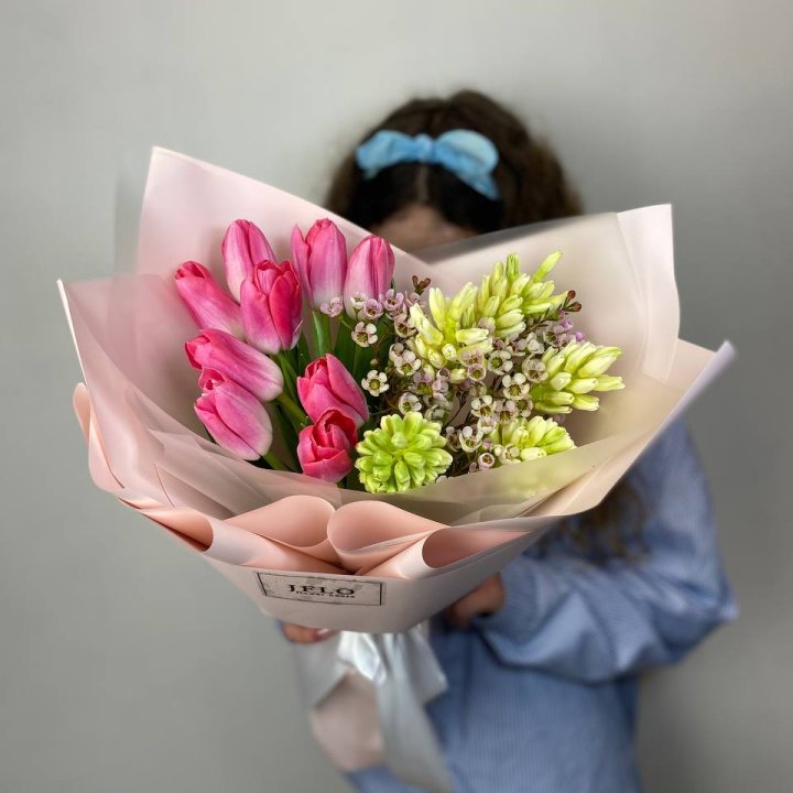  Дуо тюльпаны и гиацинты в Томске