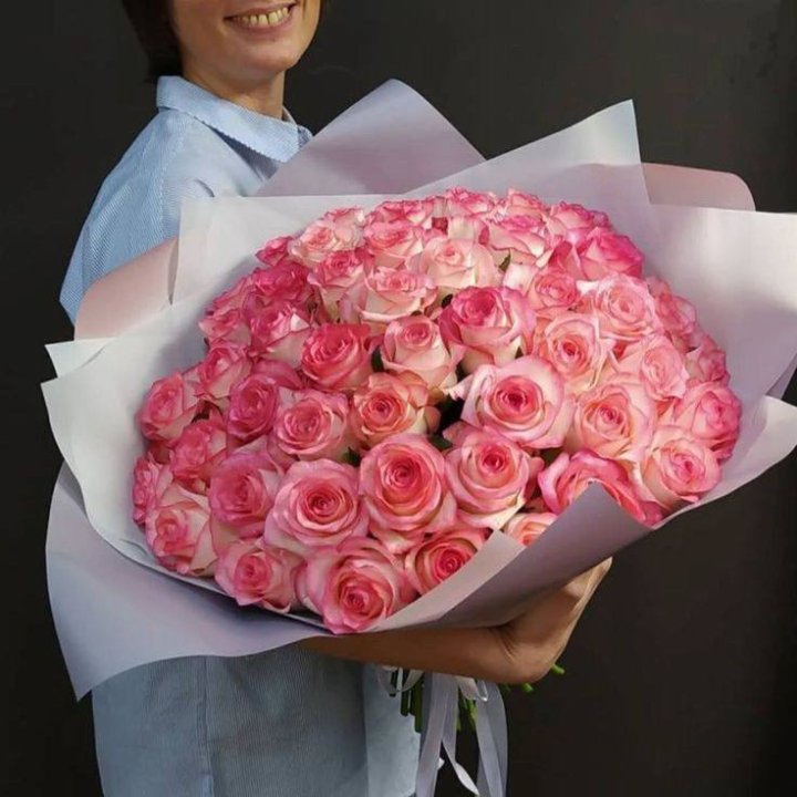 101 роза Джумилия в оформлении  в Томске