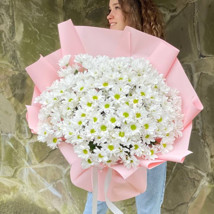  Букет хризантем "Крем" в Томске