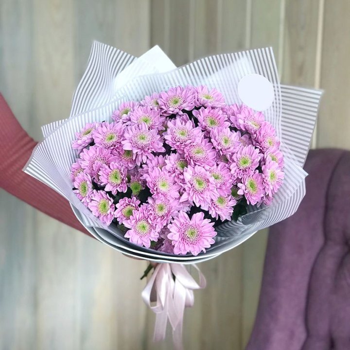 Букет розовых хризантем в Томске