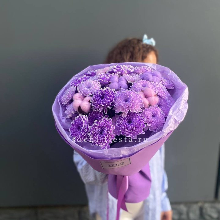 Хризантемы с хлопком в Томске