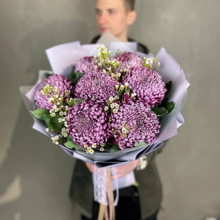 Букет хризантем "Палермо" в Томске