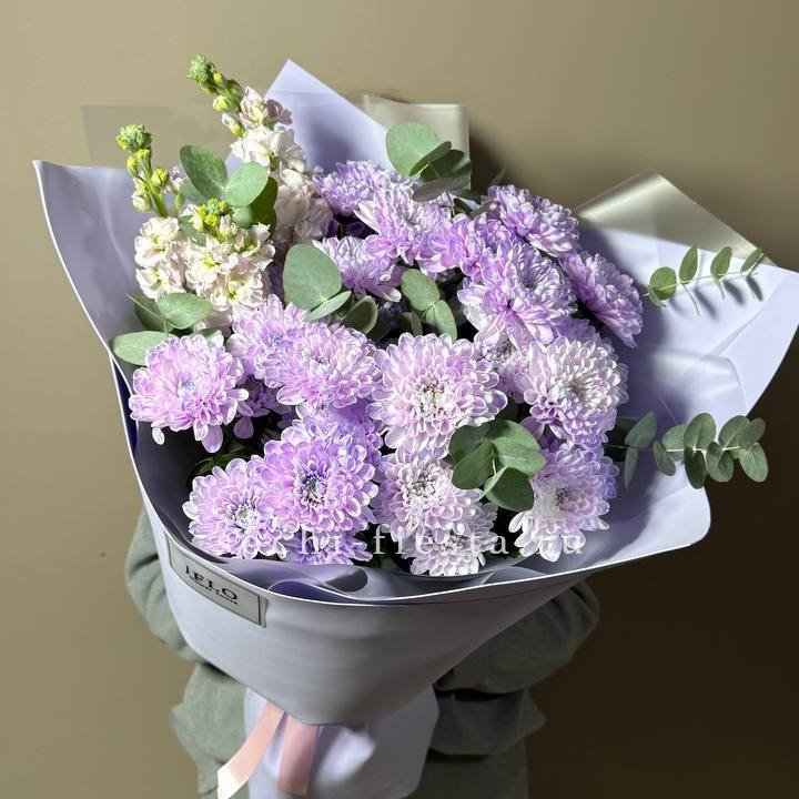 Дуо хризантема и маттиола в Томске