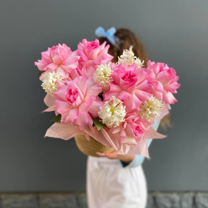 Дуо розы и гиацинты в Томске