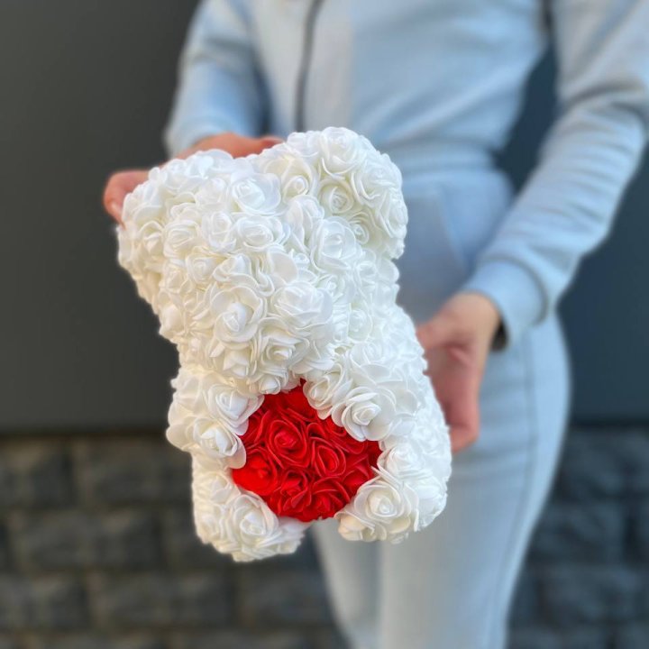 Медведь с красным седцем в Томске