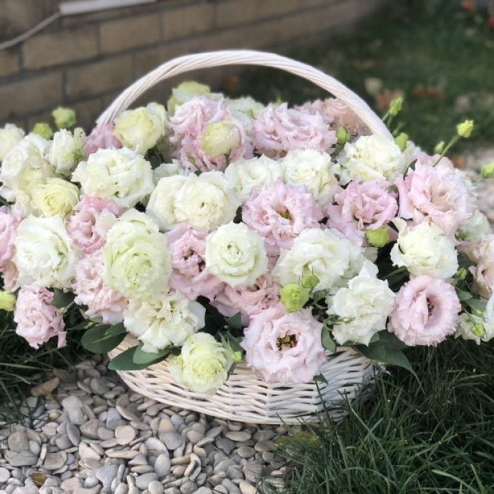 Корзина с эустомой в Томске