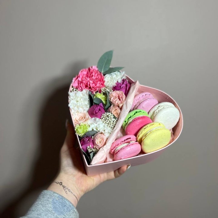 Дуо цветы и макаронсы в Томске