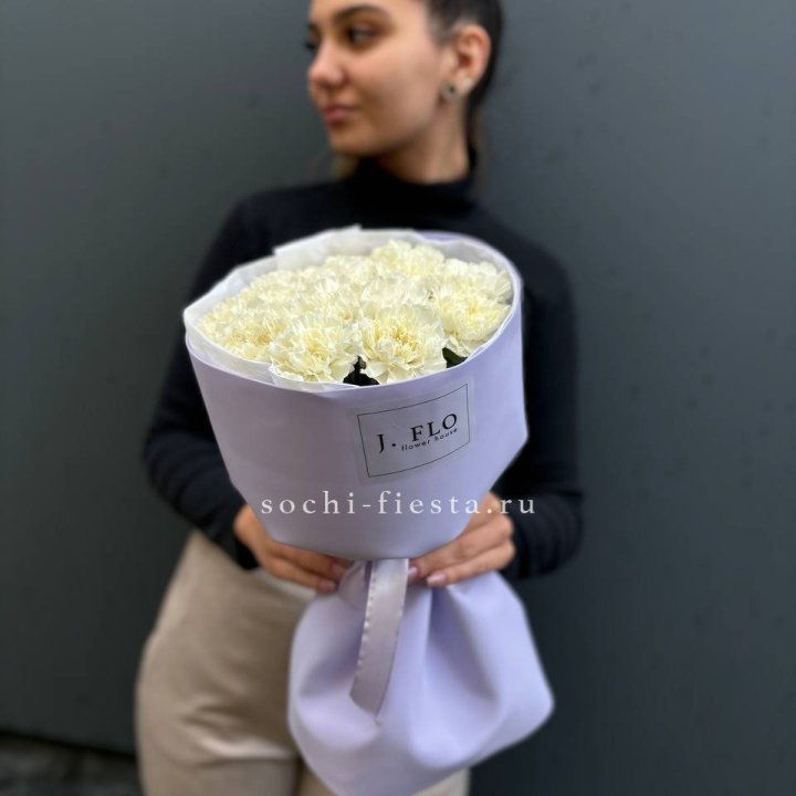 Букет белых диантусов в Томске