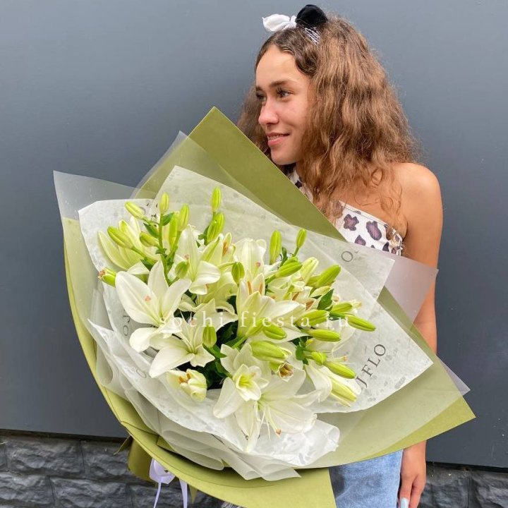 Букет  лилий "Изумруд" в Томске