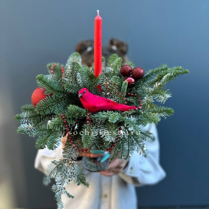 Новогодняя композиция в бокале в Томске