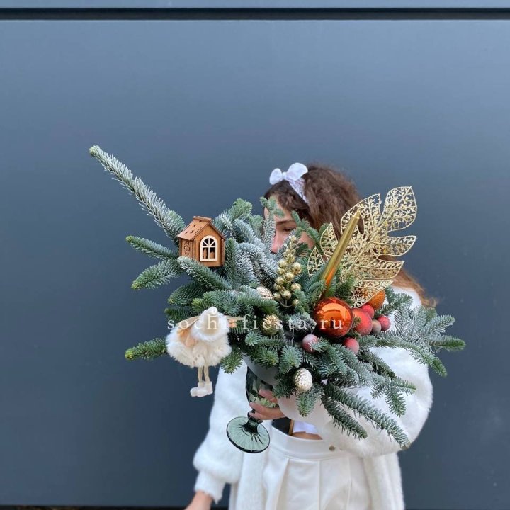 Композиция в бокале огненная  в Томске