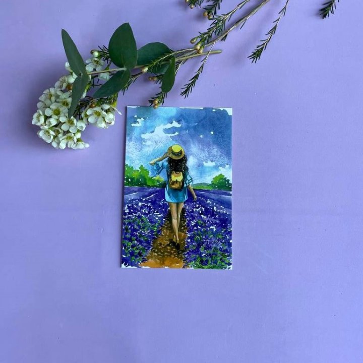 Открытка к букету "Цветочная дорога" в Томске