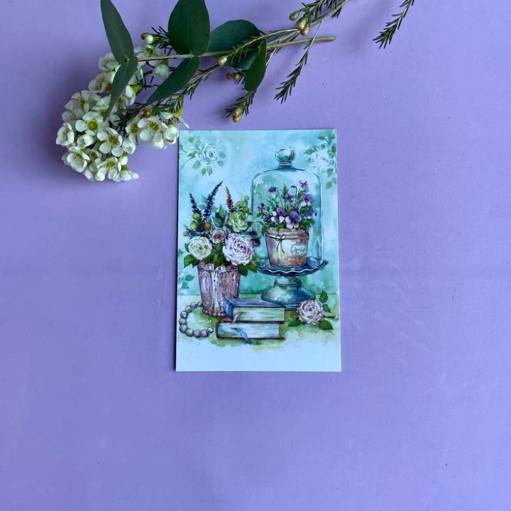 Открытка к букету "Книги" в Томске