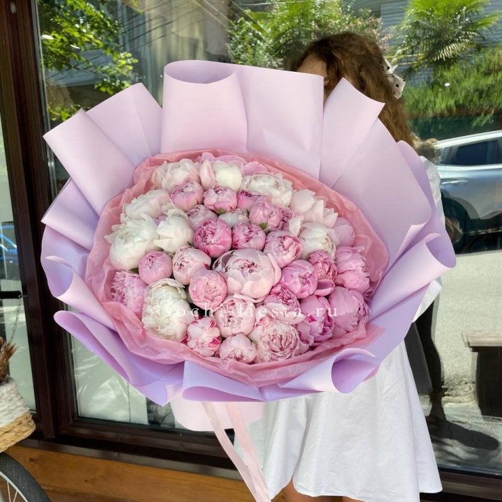 51 розовый пион в Томске