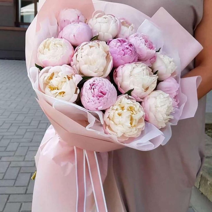 Букет пионов "Маршмелоу" в Томске