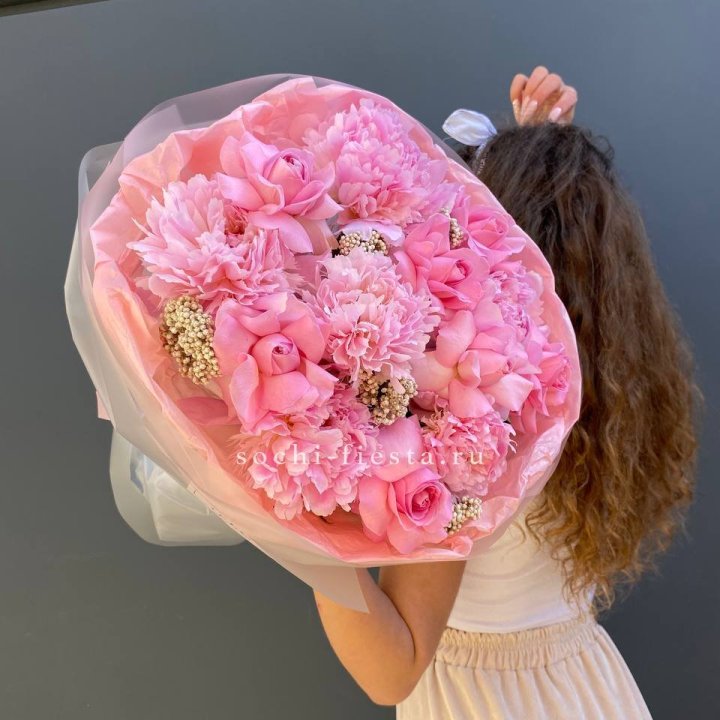  Букет с пионами "Пинки" в Томске