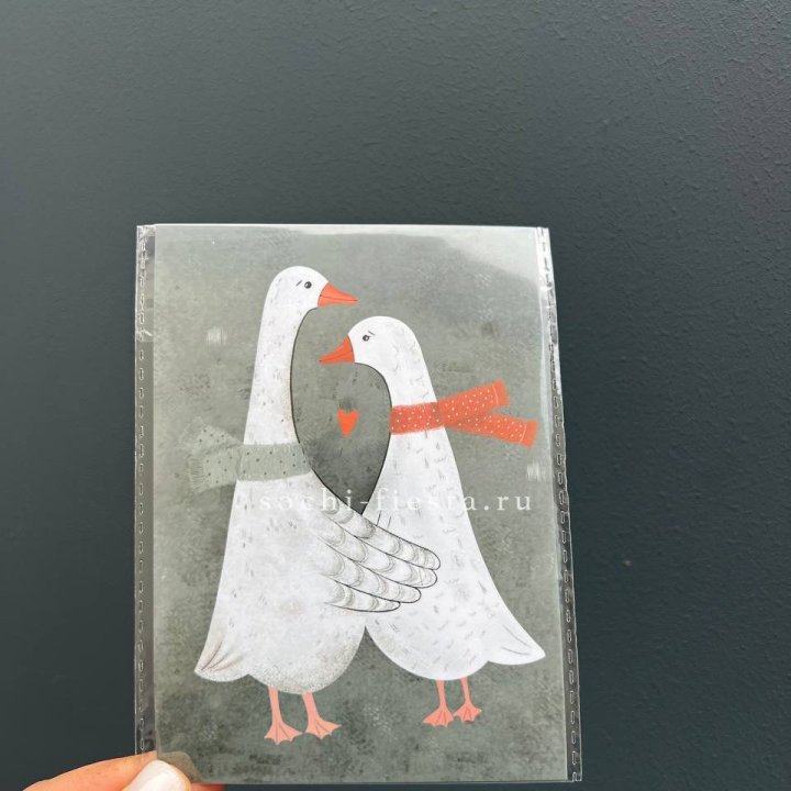 Открытка к букету "Гуси” в Томске