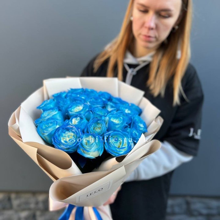 Букет синих роз блю логан в Томске