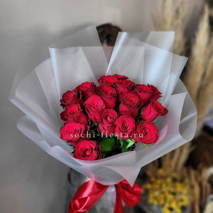17 красных роз "Нет времени ждать" в Томске