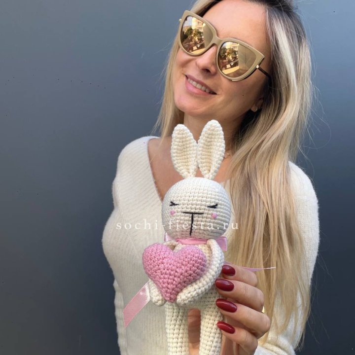 Зайка с сердцем ручной работы в Томске