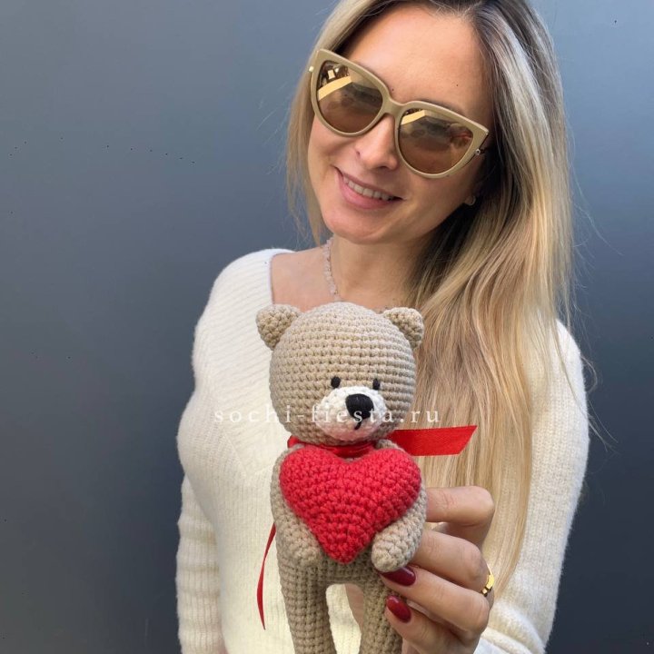 Мишка с сердцем ручной работы в Томске