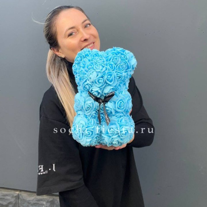 Игрушка медведь голубая в Томске