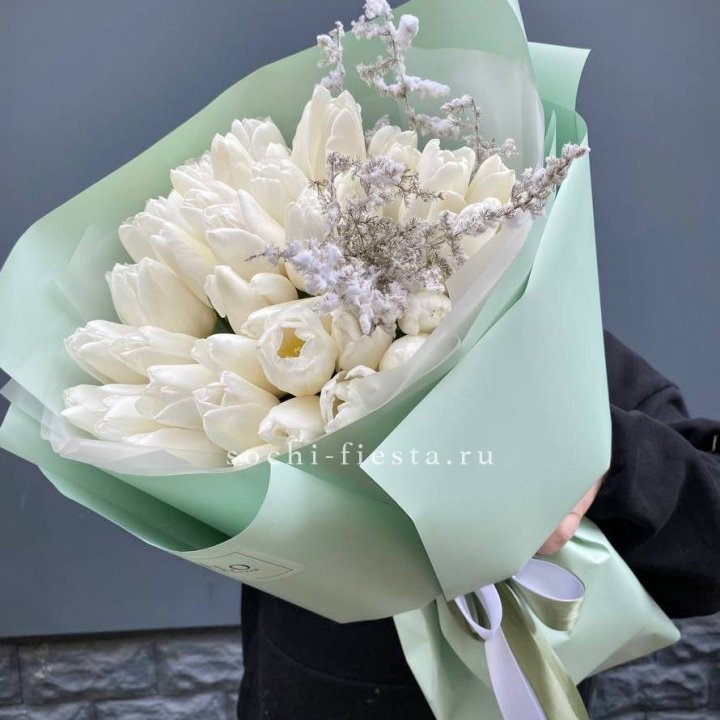 Букет белых тюльпанов "Бьянко" в Томске