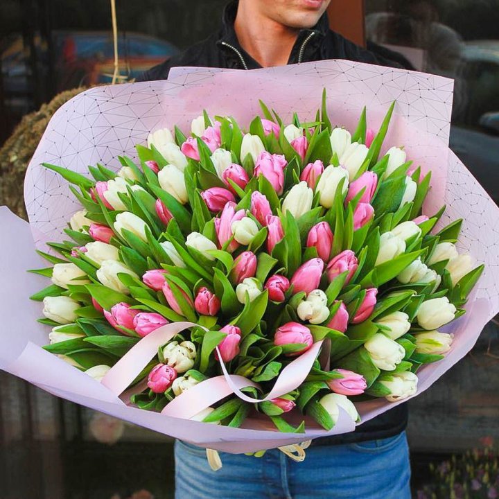 101 тюльпан микс в Томске