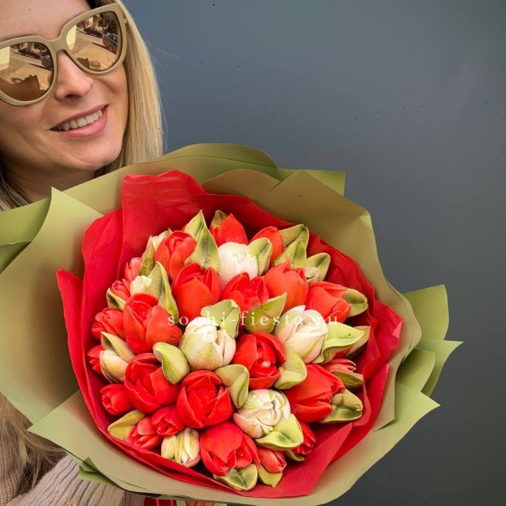 Зефирный букет из тюльпанов в Томске